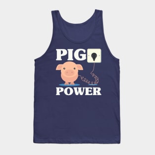 Pig Power - Piggy Curly Tail Electric Outlet Tank Top